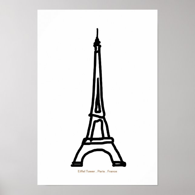 Eiffel tower Paris/France for walls Poster (Front)