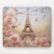 Eiffel Tower Paris France French Pink Floral