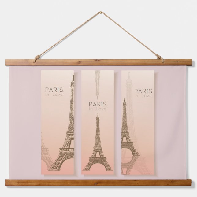 Eiffel Tower Paris France  Hanging Tapestry (Front)