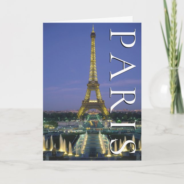 Eiffel Tower | Paris, France | Happy Birthday Card (Front)