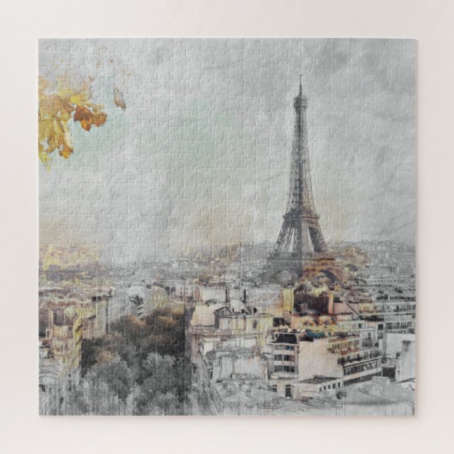 Eiffel Tower Paris France Jigsaw Puzzle – Romantic (Vertical)