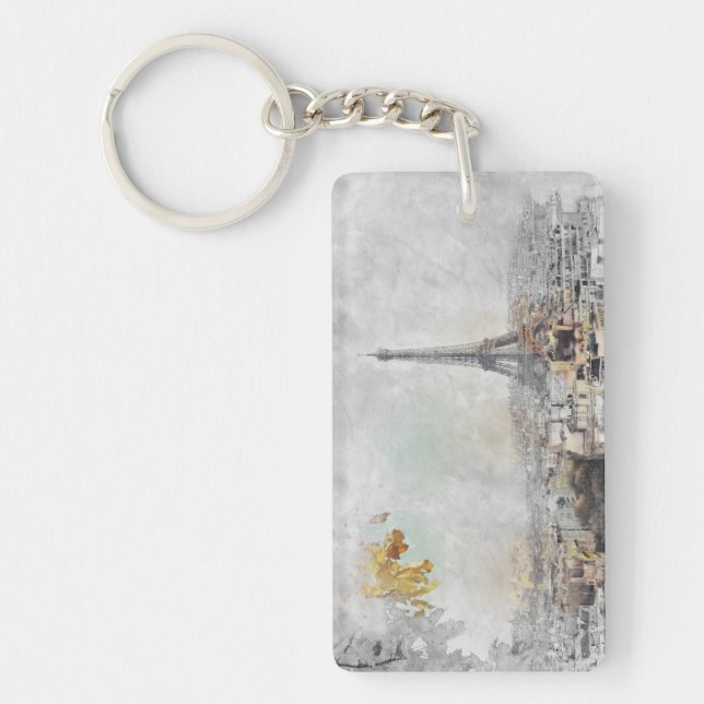 Eiffel Tower. Paris, France  Key Ring (Front)