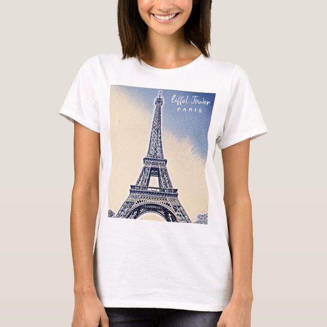 Eiffel Tower Paris France Landmark T-Shirt (Front)
