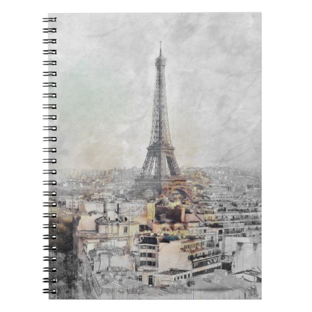 Eiffel Tower. Paris, France Notebook (Front)