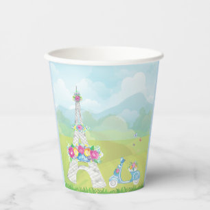 Eiffel Tower, Paris, France, Party Theme Paper Cups