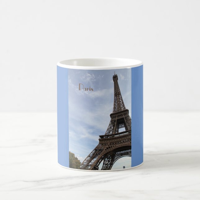 Eiffel Tower, Paris France, photography Coffee Mug (Center)