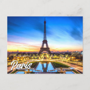 Eiffel Tower   Paris France Postcard