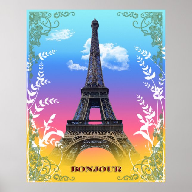eiffel-tower-paris-france poster (Front)