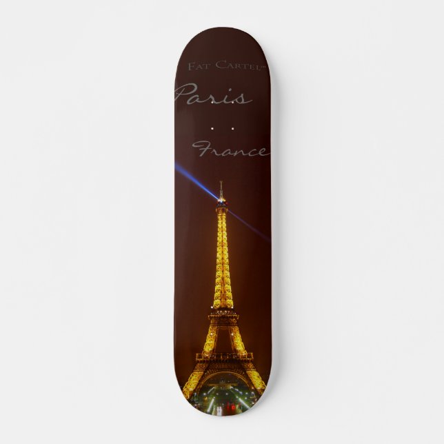 Eiffel Tower, Paris France Skateboard Deck (Front)