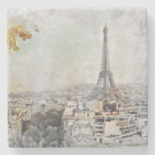 Eiffel Tower Paris, France  Stone Coaster
