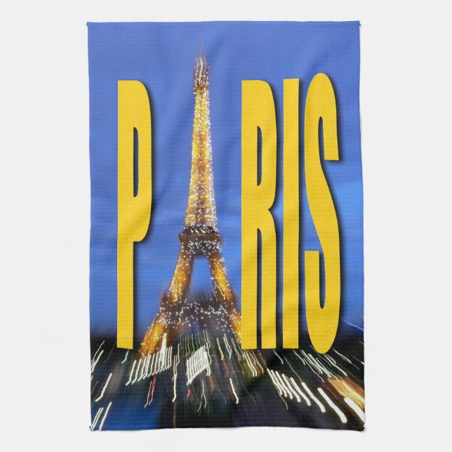 Eiffel Tower Paris France Tea Towel (Vertical)