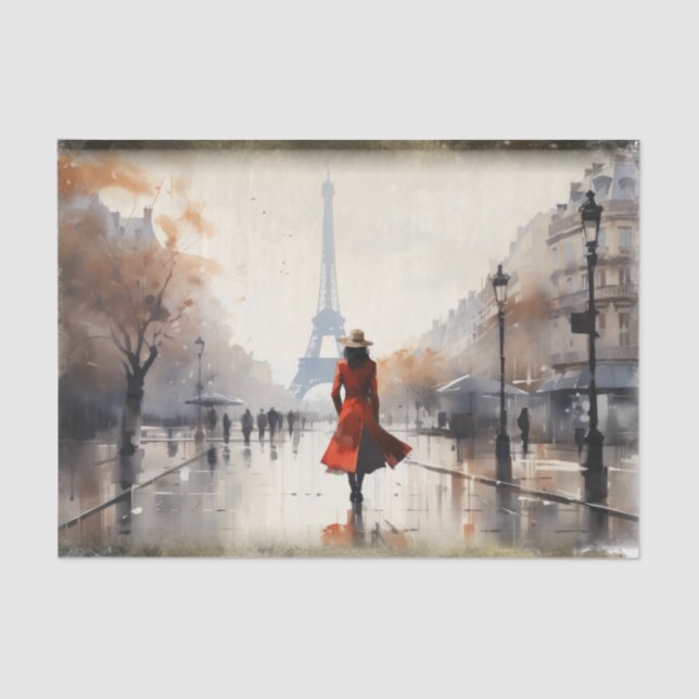 Eiffel Tower Paris France Tissue Paper (Front)