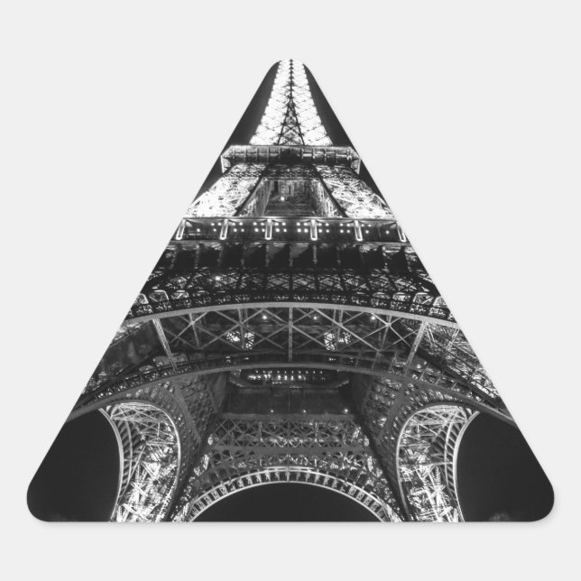 Eiffel Tower Paris France Triangle Sticker (Front)