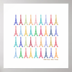 Eiffel tower Paris France wall décor Poster