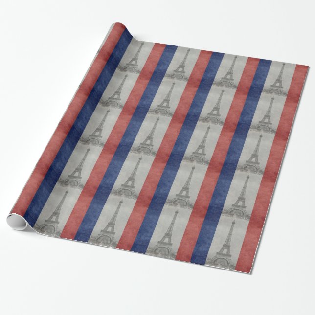 Eiffel tower, Paris France Wrapping Paper (Unrolled)