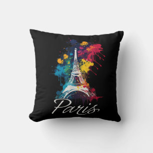 Eiffel Tower Paris Girls Travel Holiday France Sou Cushion