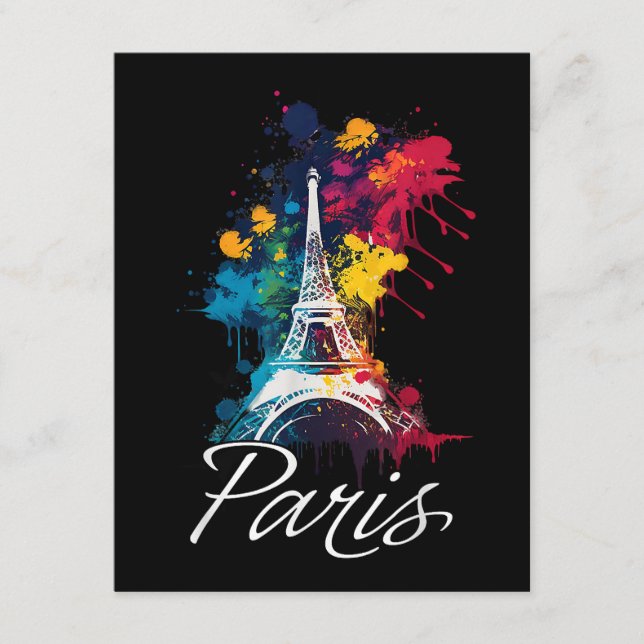 Eiffel Tower Paris Girls Travel Holiday France Sou Enclosure Card (Front)