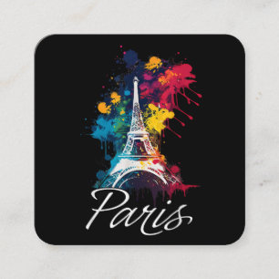 Eiffel Tower Paris Girls Travel Holiday France Sou Square Business Card