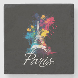Eiffel Tower Paris Girls Travel Holiday France Sou Stone Coaster