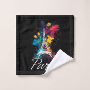Eiffel Tower Paris Girls Travel Holiday France Sou Wash Cloth