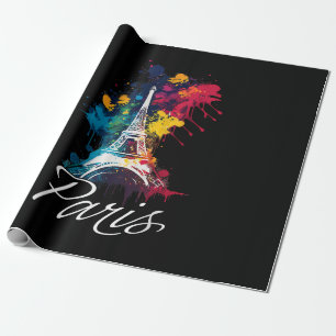 Eiffel Tower Paris Girls Travel Holiday France Sou Wrapping Paper