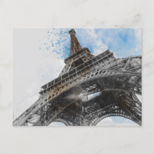 Eiffel Tower Paris Holiday Postcard Scenic Travel