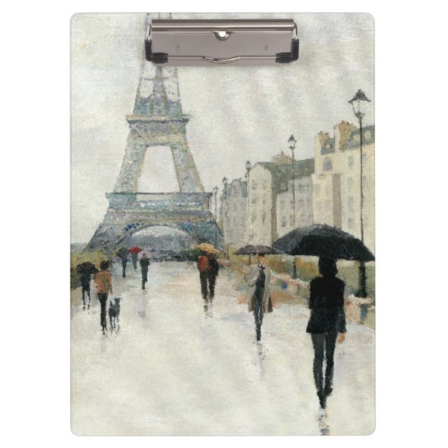 Eiffel Tower | Paris In The Rain Clipboard (Front)