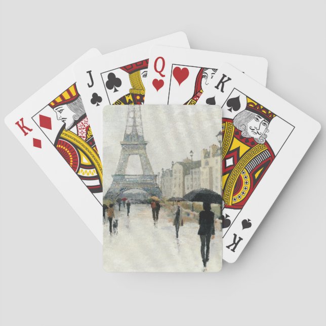 Eiffel Tower | Paris In The Rain Playing Cards (Back)