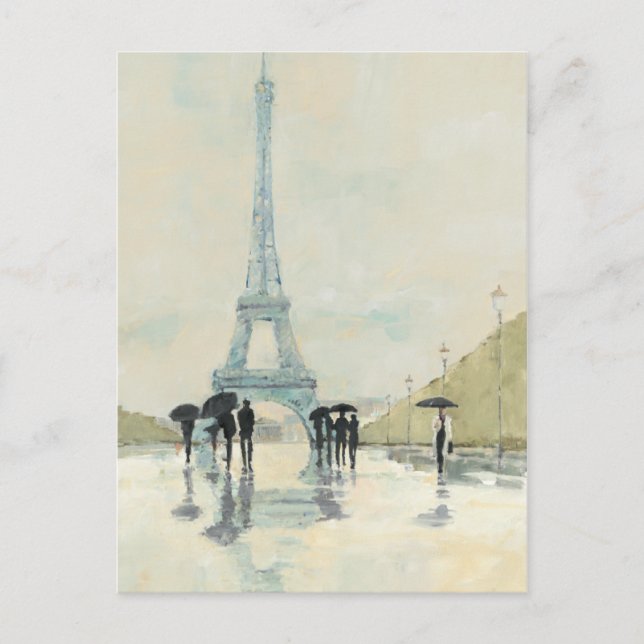 Eiffel Tower | Paris In The Rain Postcard (Front)