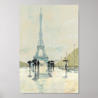 Eiffel Tower | Paris In The Rain Poster