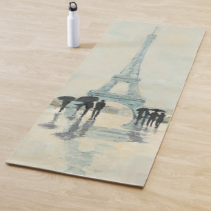 Eiffel Tower Paris In The Rain Yoga Mat