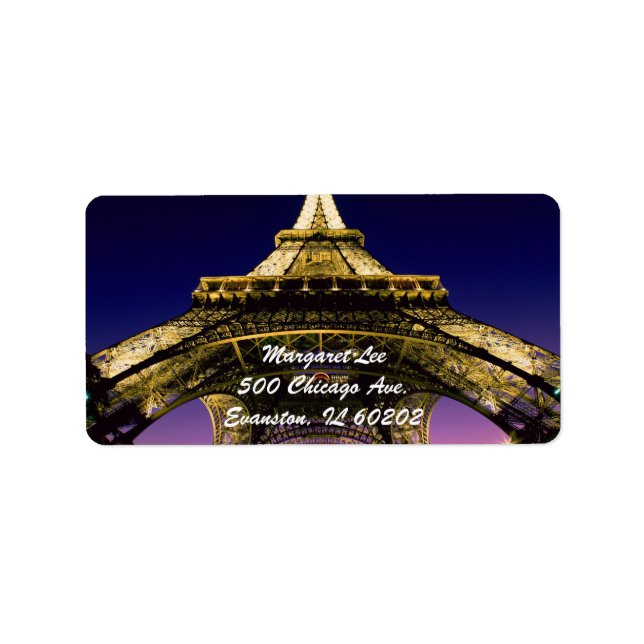 Eiffel-Tower-Paris label (Front)