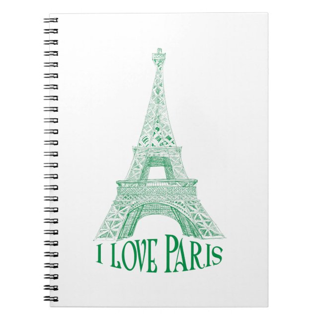 Eiffel tower.Paris Notebook (Front)