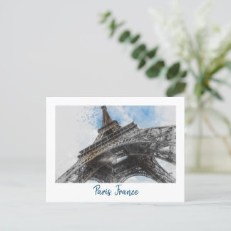 Eiffel Tower Paris Postcard – Vintage Retro Travel