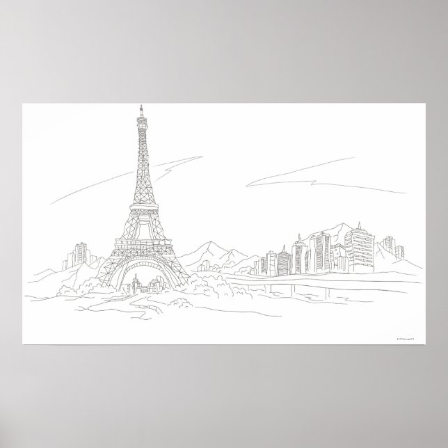 Eiffel Tower, Paris Poster (Front)