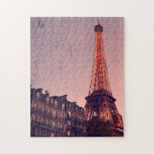 Eiffel Tower - Paris Retro Style - 11x14 - 252 pcs Jigsaw Puzzle