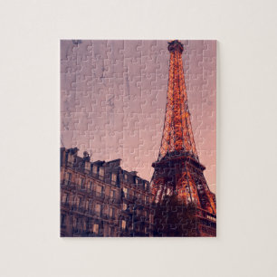 Eiffel Tower - Paris Retro Style - 8x10 - 110 pcs. Jigsaw Puzzle