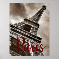 Eiffel Tower Paris Sepia Vintage