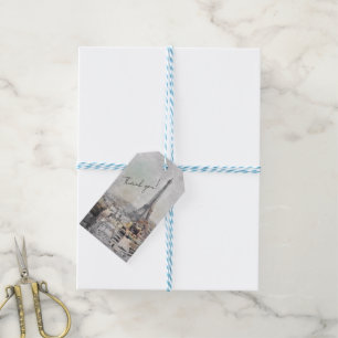 Eiffel Tower Paris Thank you Gift Tags