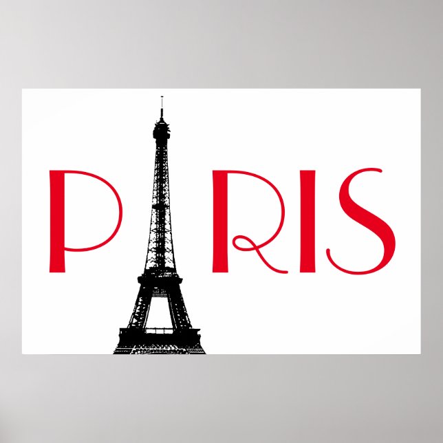Eiffel Tower Paris Travel Poster (Front)