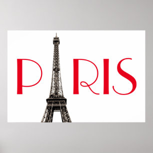 Eiffel Tower Paris Travel Poster
