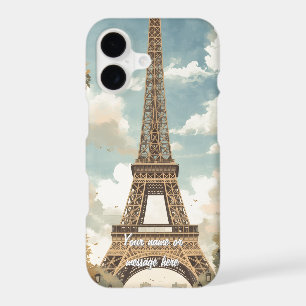Eiffel Tower Paris Travel Vintage Retro Art Name