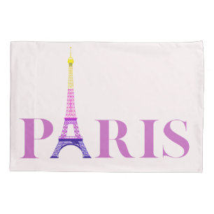 Eiffel Tower-Paris-Vibrant and Colourful- Pillowcase