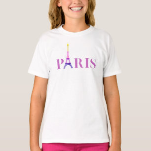 Eiffel Tower-Paris-Vibrant and Colourful- T-Shirt