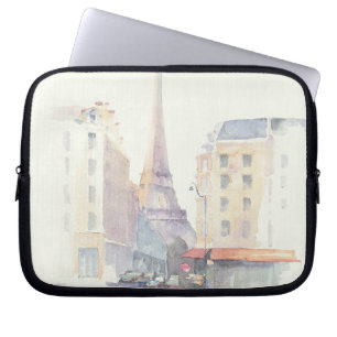 Eiffel Tower Paris Watercolor Laptop Sleeve