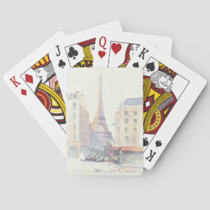 Eiffel Tower   Paris Watercolor Playing Cards