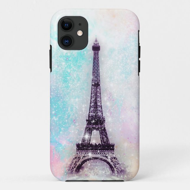 Eiffel Tower Pastel Case-Mate iPhone Case (Back)