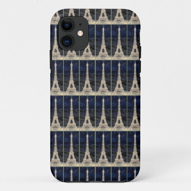 Eiffel Tower Pattern Case-Mate iPhone Case (Back)