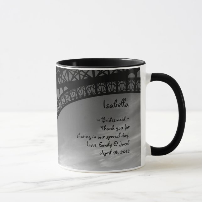 Eiffel Tower Personalised Bridesmaid Mug (Right)