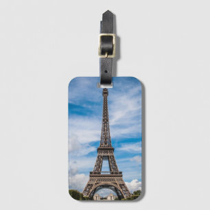 Eiffel tower photo luggage tag